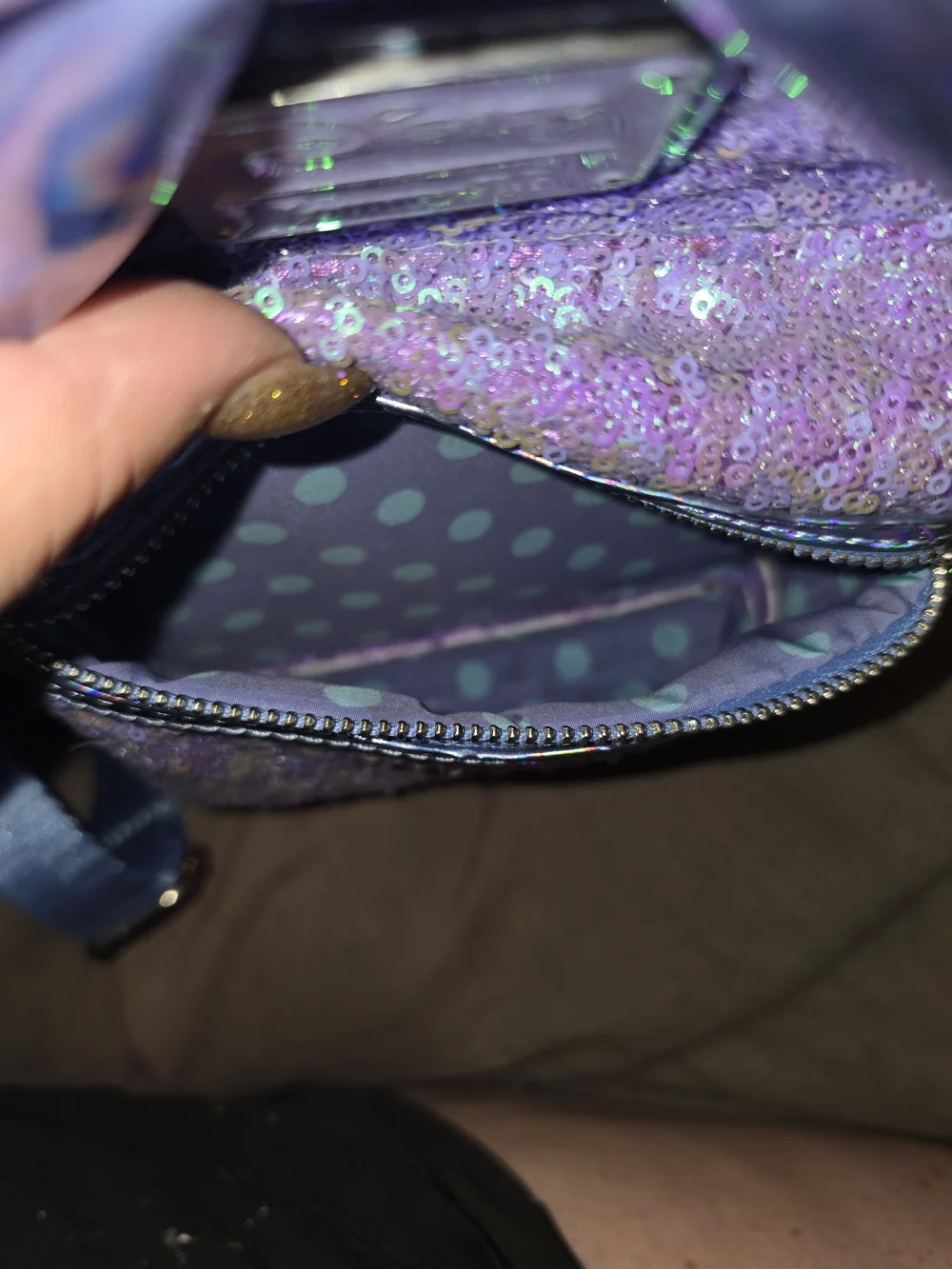 Loungefly sparkling purple